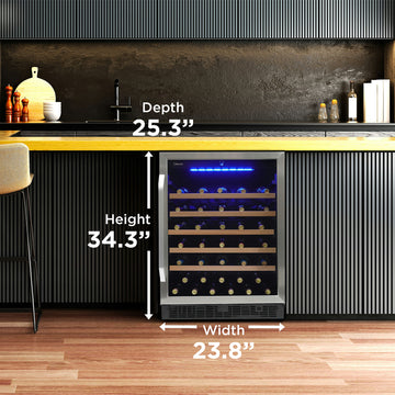 Silhouette SWC057D1BSS 52 Bottle Built-in Wine Cooler in Stainless Steel