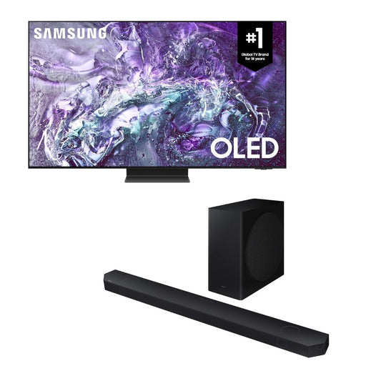 SAMSUNG 65-Inch OLED HDR Pro AI powered 4K S95D Series, Glare Free Screen, 144 Hz refresh rate, Object Tracking Sound+, Q Symphony, Gaming Hub, Smart TV - [QN65S95DAFXZC + HW-Q800D/ZC]]