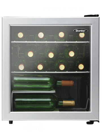 Danby DWC172BLPDB 17 Bottle Free-Standing Wine Cooler in Platinum Stainless Steel
