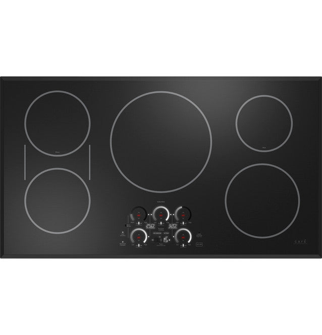 GE Cafe CHP90361TBB Series 36" Built-In Touch Control Induction Cooktop in Black