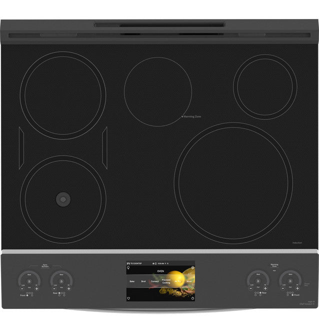 GE Profile™ PHS93XYPFS 30" Smart Slide-In Front-Control Induction Fingerprint Resistant Range with In Oven Camera