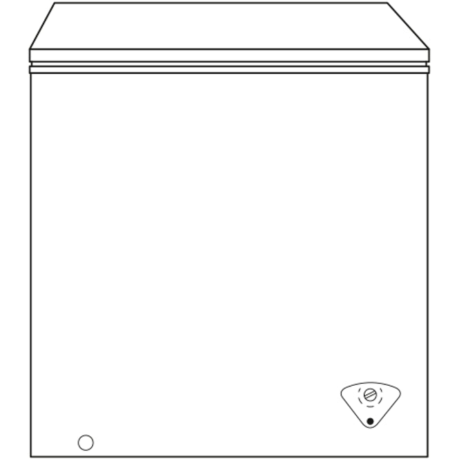 GE FCM5STWW 5.1 Cu. Ft. Manual Defrost Chest Freezer in White