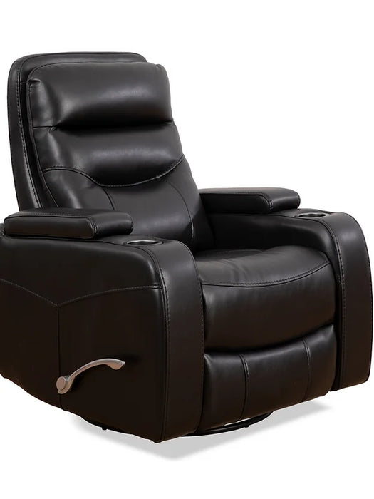 Seville Pull Handle Recliner Chair - Soft Black PU - IF-6310