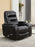 Seville Pull Handle Recliner Chair - Soft Black PU - IF-6310