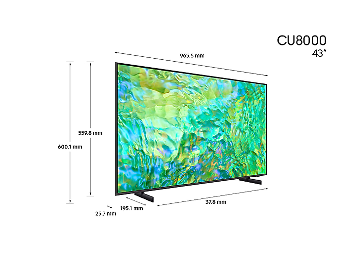 Samsung UN43CU8000FXZC 43" Crystal UHD 4K Smart TV