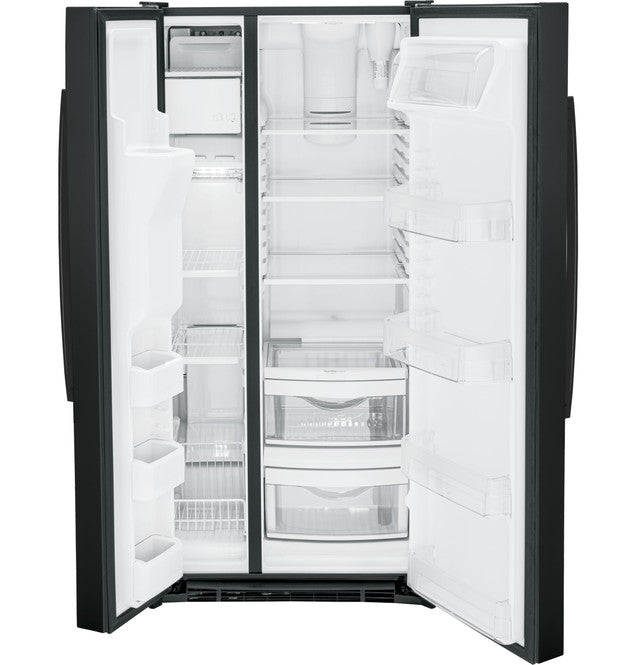 GE GSS23GGPBB 23.0 Cu. Ft. Side-By-Side Refrigerator in Black