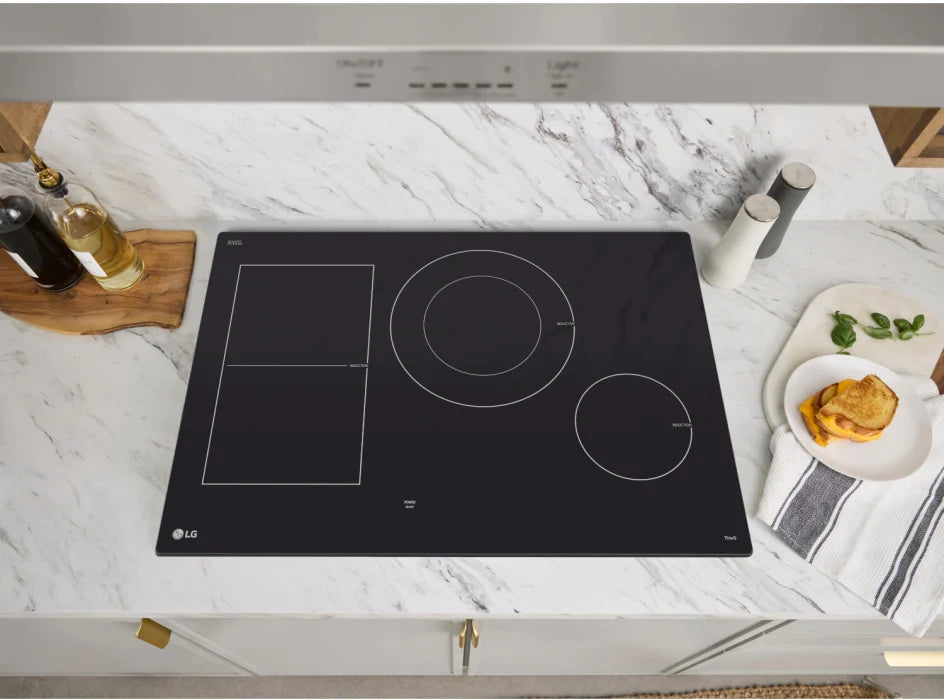 LG CBIH3017BE 30” Smart Induction Cooktop with UltraHeat™ 5.0kW Element in Black