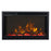 Remii CLASSIC-SLIM-33 Classic Extra Slim Smart Indoor Built-In Electric Fireplace with Black Steel Surround