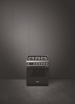Smeg CPF30UGMAN 30 Inch Freestanding Professional Dual Fuel Range Anthracite