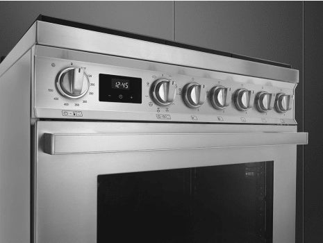 Smeg CPF30UGMX 30 Inch Freestanding Professional Dual Fuel Range  Stainless steel