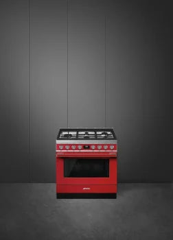 Smeg CPF36UGGR 36 Inch Freestanding Professional Gas Range Red