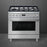 Smeg CPF36UGMX 36 Inch Freestanding Professional Dual Fuel Range Stainless steel