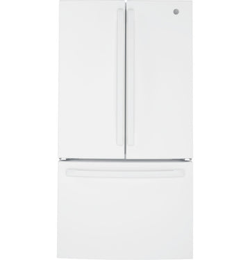 GE GNE27JGMWW ENERGY STAR® 27.0 Cu. Ft. French-Door Refrigerator in White