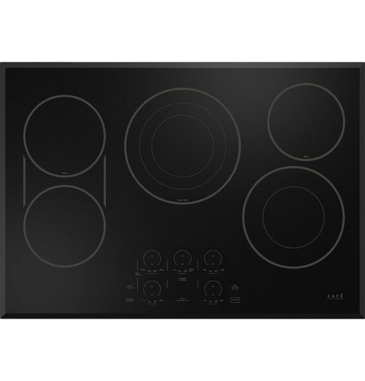 GE Cafe CEP90301TBB 30" Touch-Control Electric Cooktop in Black