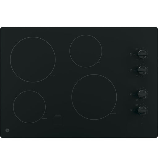 GE JP3030DWBB 30" Built-In Knob Control Electric Cooktop in Black