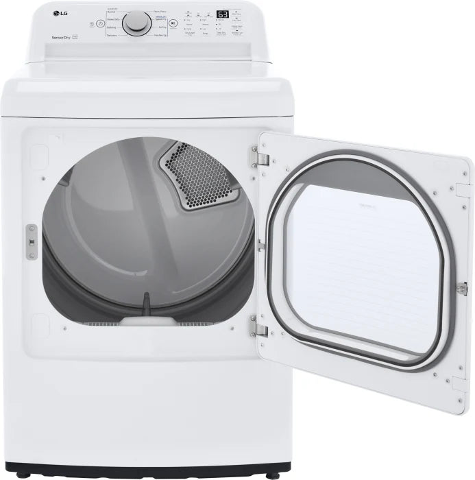 LG 5.4 cu ft Top Load Washer and Electric Dryer WT7155CW DLE7150W