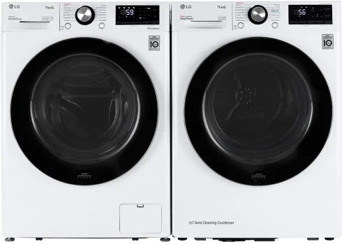 LG compact Washer and with Autofill Set Electric Dryer - WM1455HWA DLHC1455W