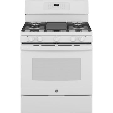 GE JCGB735DPWW Freestanding Gas Convection Range with No Preheat Air Fry White