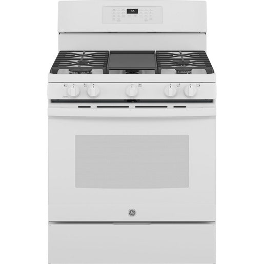 GE JCGB735DPWW Freestanding Gas Convection Range with No Preheat Air Fry White