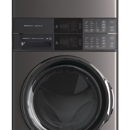 Electrolux ELTE760CAT Laundry Tower Single Unit Front Load 5.2 Cu. Ft. I.E.C Washer and 8 Cu. Ft. Electric Dryer in Titanium