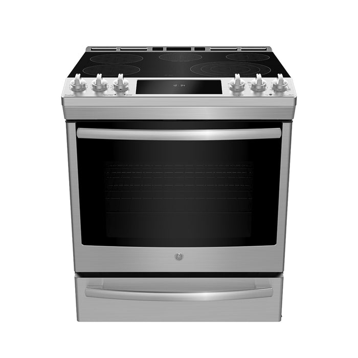 GE Profile PCS940YMFS 30" Slide-In Electric Range with Air Fry and Baking Drawer Fingerprint Resistant Stainless Steel