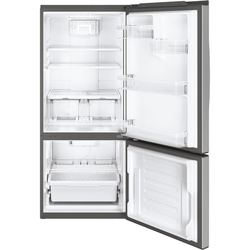 GE GBE21AYRKFS 20.9 Cu. Ft. Bottom Mount Refrigerator Fingerprint Resistant Stainless Steel