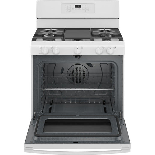 GE JCGB735DPWW Freestanding Gas Convection Range with No Preheat Air Fry White