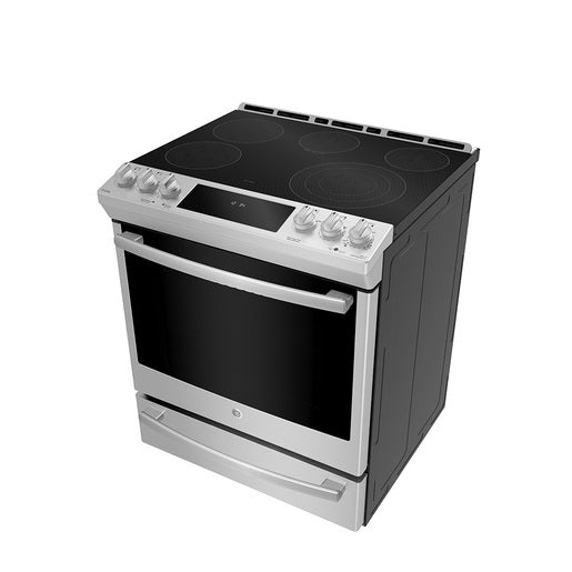 GE Profile PCS940YMFS 30" Slide-In Electric Range with Air Fry and Baking Drawer Fingerprint Resistant Stainless Steel