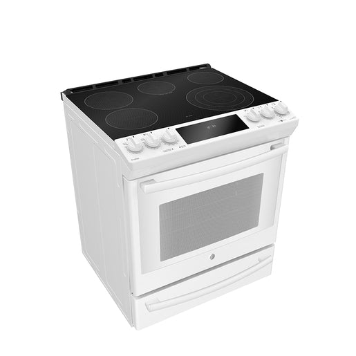 GE Profile PCS940DMWW Slide-in Self-Clean Electric Range with Air Fry and Baking Drawer White