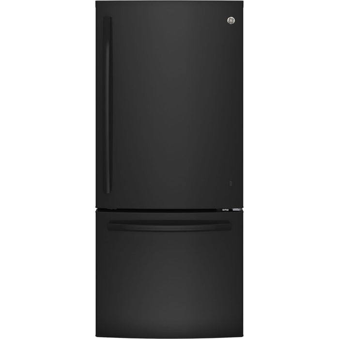 GE GBE21AGKBB 20.9 cu.ft. Bottom Freezer Refrigerator Black