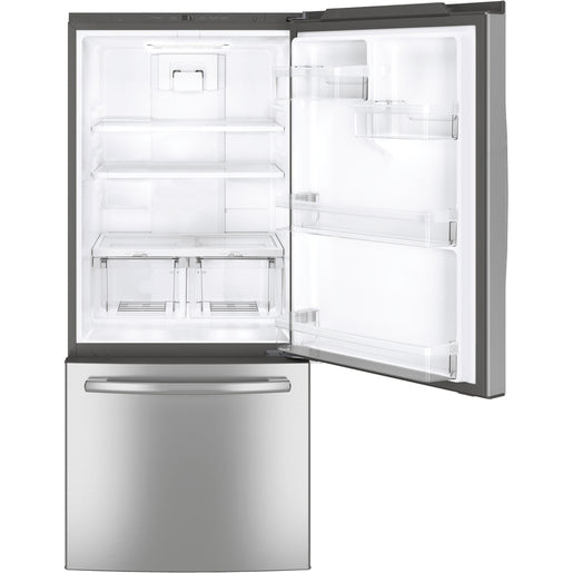 GE GDE21DYRKFS 20.9 Cu. Ft. Bottom Mount Refrigerator Fingerprint Resistant Stainless Steel