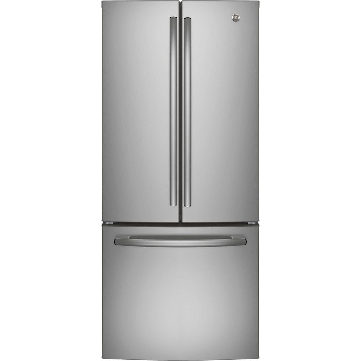 GE GNE21DYRKFS 20.8 Cu. Ft. French-Door Refrigerator Fingerprint Resistant Stainless Steel