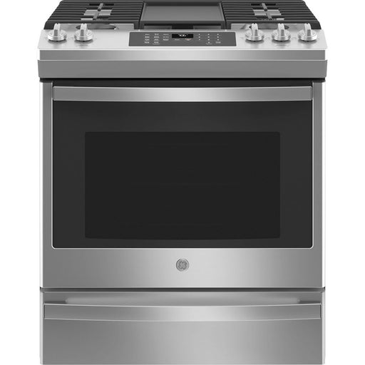 GE JCGS760SPSS Slide-In Convection Gas Range with No Preheat Air Fry Stainless Steel