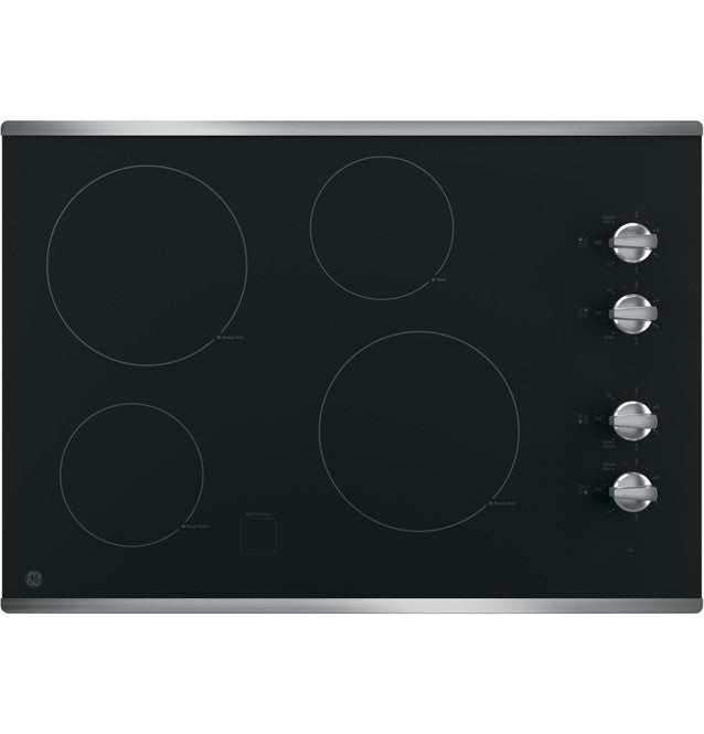 GE JP3030SJSS 30" Built-In Knob Control Electric Cooktop in Stainless Steel