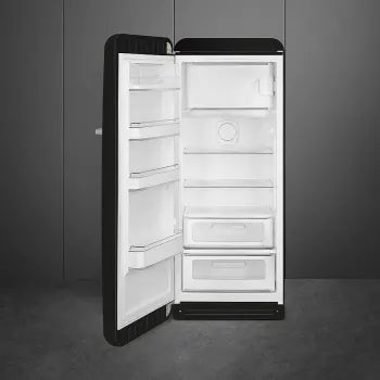 Smeg 50's Retro Style 9.9 Cu. Ft. Black Top Freezer Refrigerator