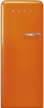 Smeg 50's Retro Style Top Freezer Left Hinge 24" Refrigerator in Orange