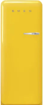 Smeg FAB28ULYW3 50's Retro Style Top Freezer Left Hinge 24" Refrigerator in Yellow