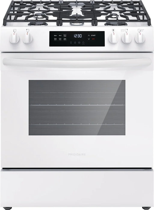 Frigidaire FCFG3062AW 30" Gas Range with Steam Clean in White