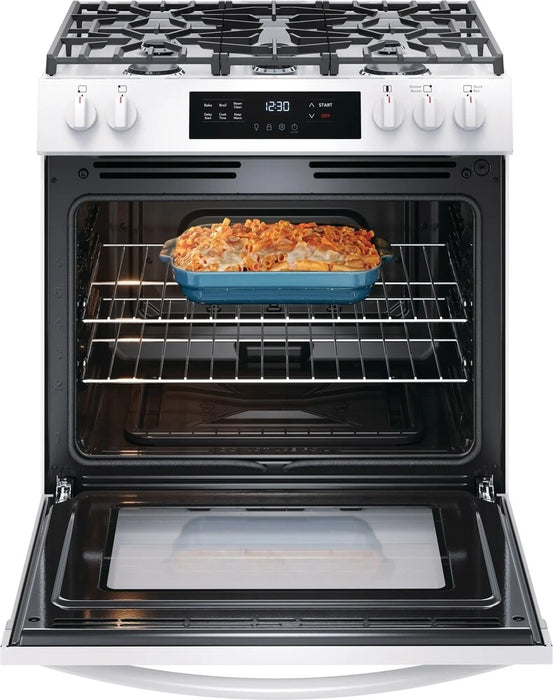 Frigidaire FCFG3062AW 30" Gas Range with Steam Clean in White