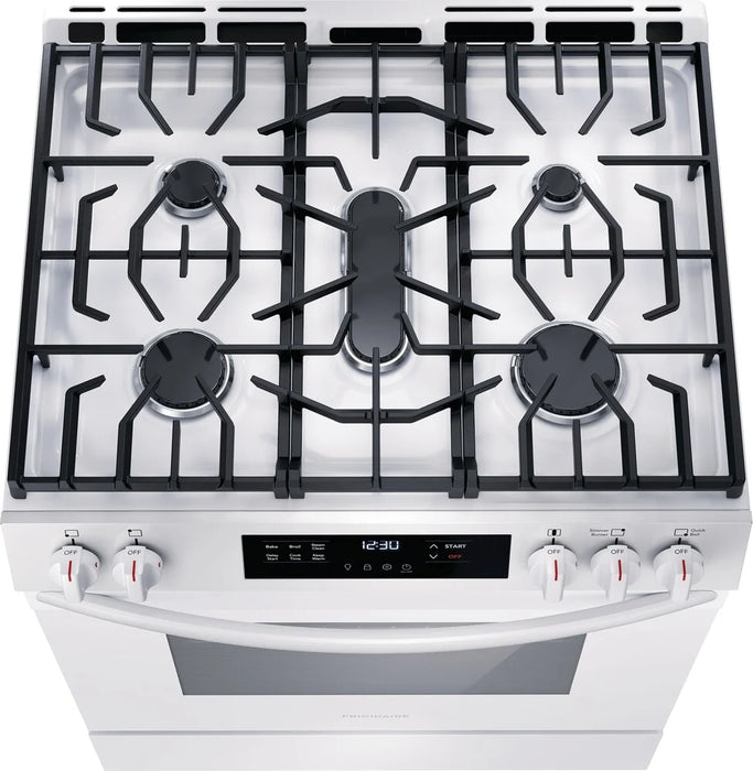 Frigidaire FCFG3062AW 30" Gas Range with Steam Clean in White