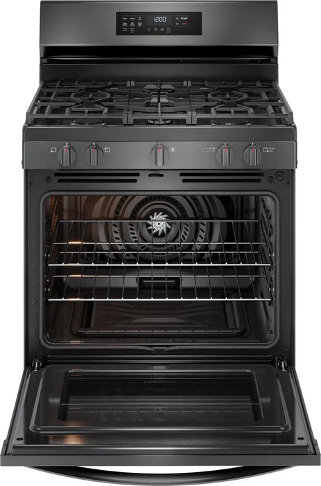 Frigidaire FCRG3083AD 30" Gas Range with Air Fry in Black Stainless Steel