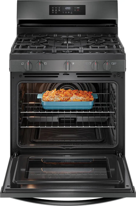 Frigidaire FCRG3083AD 30" Gas Range with Air Fry in Black Stainless Steel