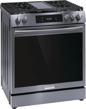 Frigidaire Gallery GCFG3060BD 30" Gas Range with 15+ Ways To Cook in  Black Stainless Steel