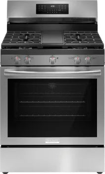 Frigidaire Gallery GCRG3060BF 30" Gas Range with No Preheat + Air Fry in Stainless Steel