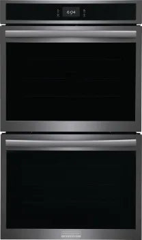 Frigidaire Gallery  30" Double Electric Wall Oven in Black Stainless Steel GCWD3067AD