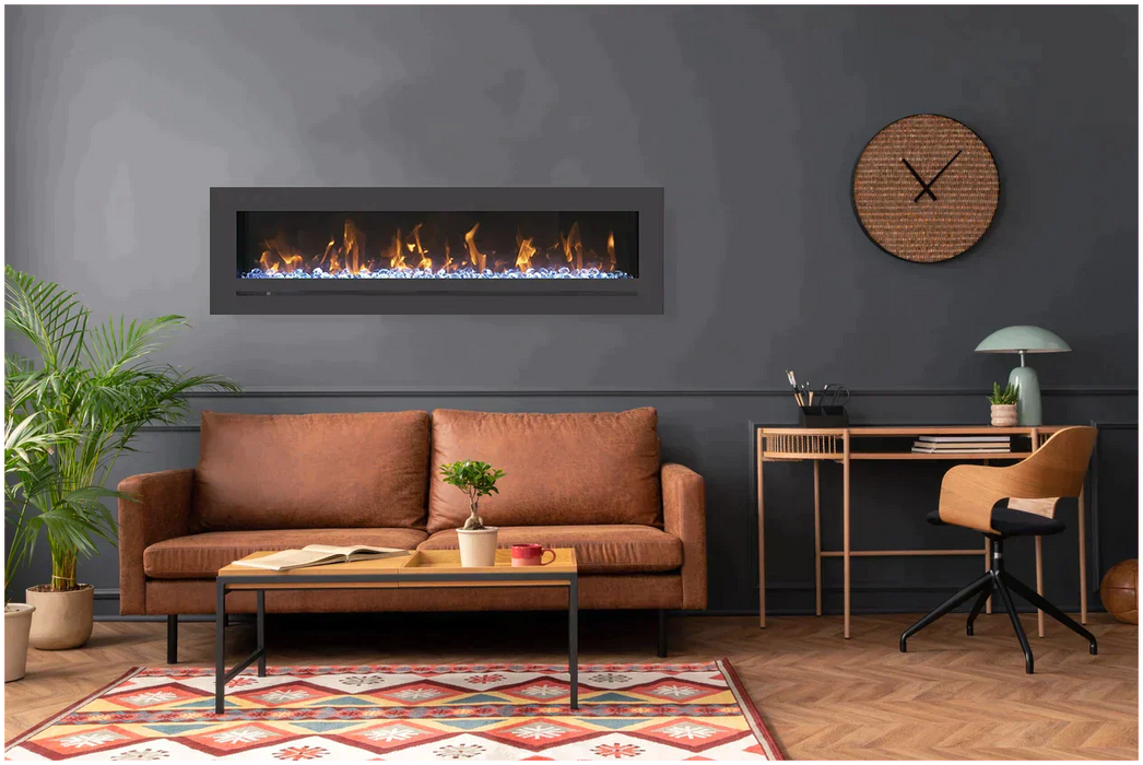 Sierra Flame WM-FML-88-9623-STL Linear Electric Fireplace