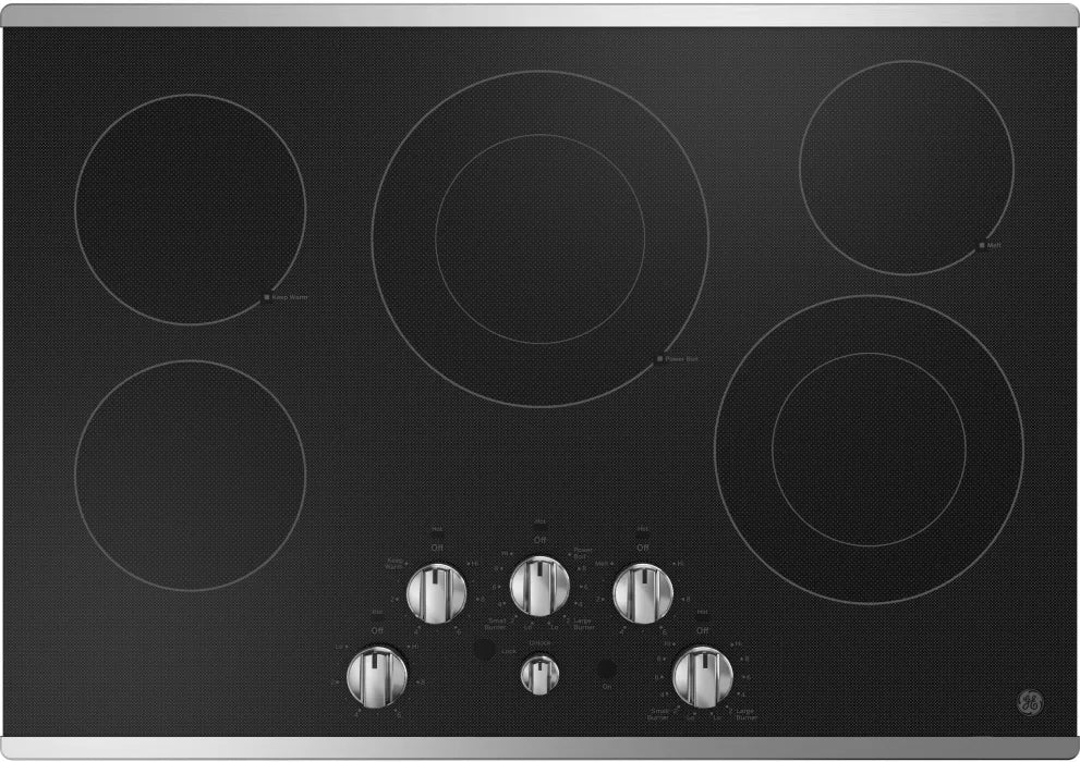 GE JEP5030STSS 30" Built-In knob Control Electric Cooktop in Stainless Steel