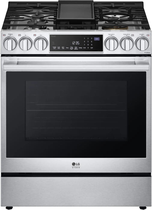 LG STUDIO LSGS6338F 6.3 cu. ft. InstaView® Gas Slide-in Range with ProBake Convection® and Air Fry