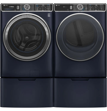 GE Profile Laundry Pair, Sapphire Blue - PFW870SPVRS Washer and PFD87ESMVRS Electric Dryer