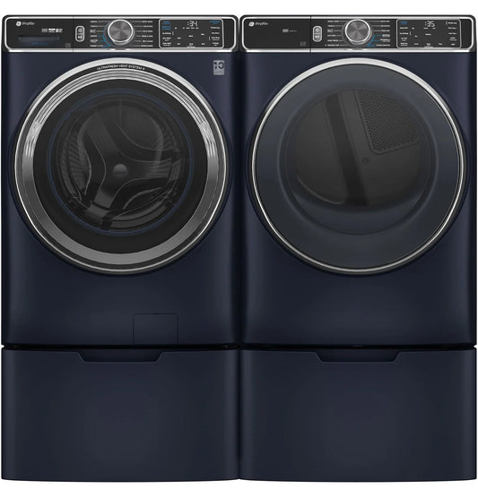 GE Profile Laundry Pair, Sapphire Blue - PFW870SPVRS Washer and PFD87ESMVRS Electric Dryer